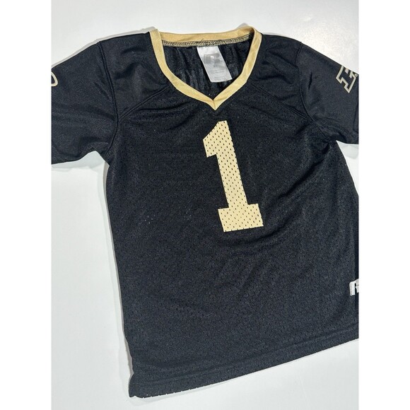 Purdue Boilmakers Football Russell Athletic Black #1 Toddler Size 4T Jersey NCAA - Picture 3 of 8